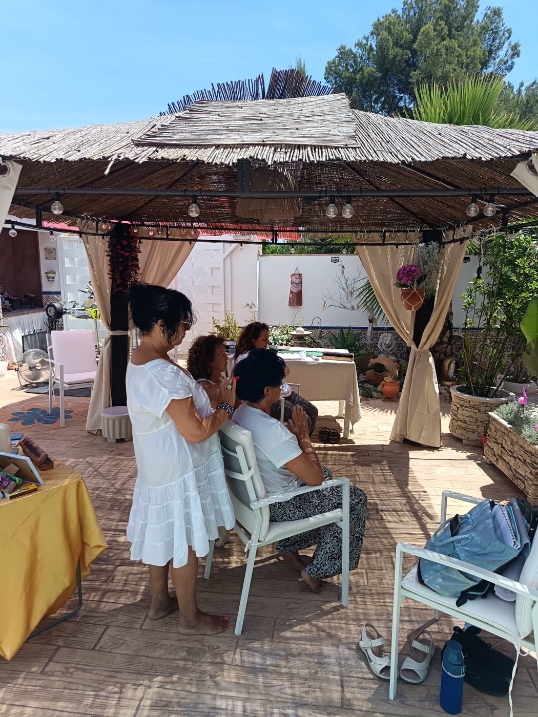 Prácticas de Reiki durante una formación